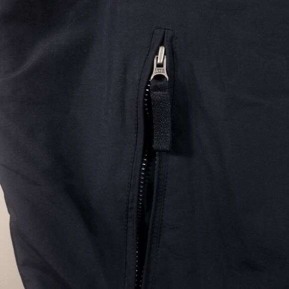 Abercrombie Fitch Vest Men Large Navy Blue Gray Reversible Nylon Fleece Full Zip - Picture 6 of 15